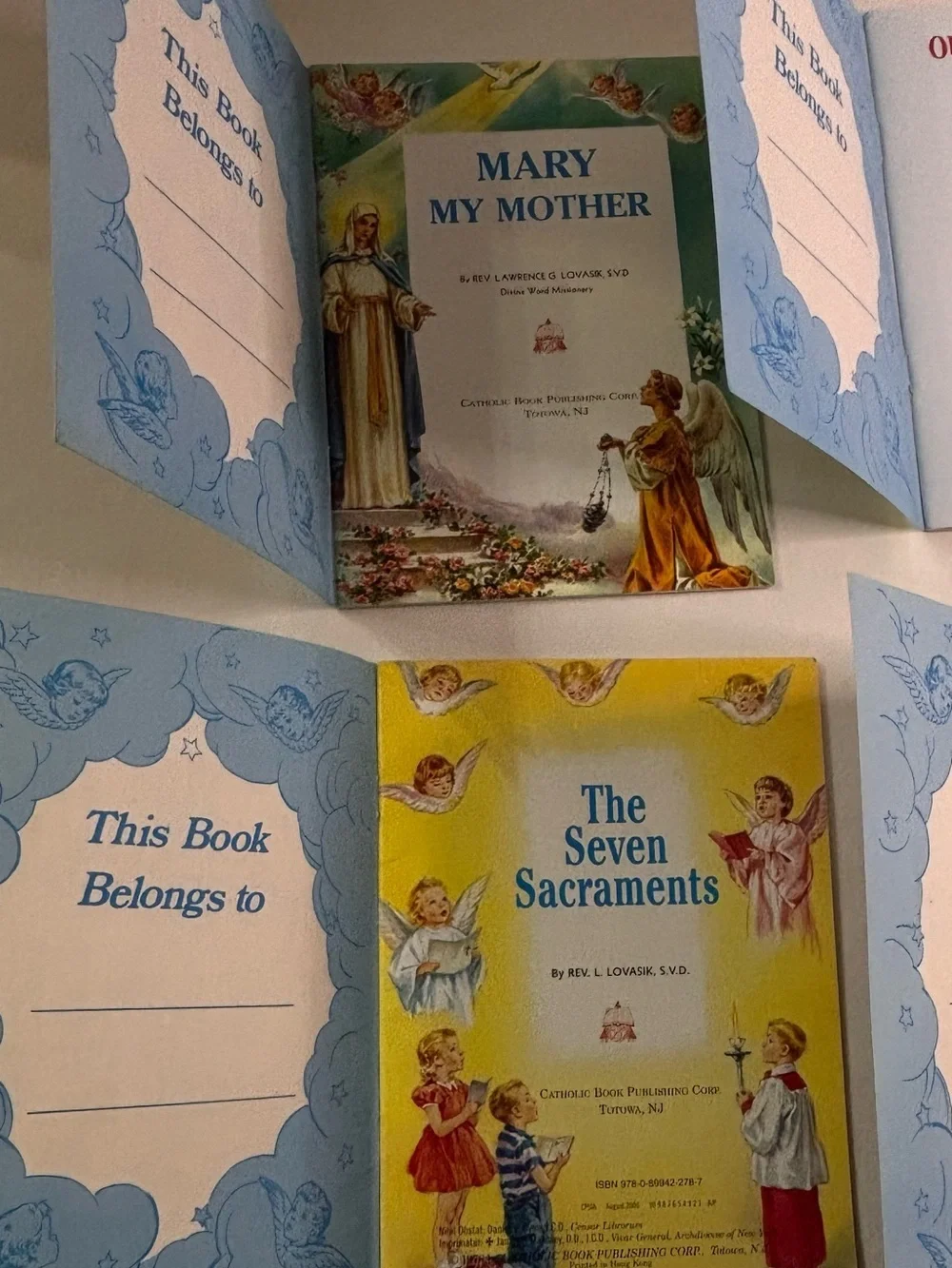 Religious Storybook Set of 4- Mary My Mother & More (Blue, Yellow, Cream, Brown)